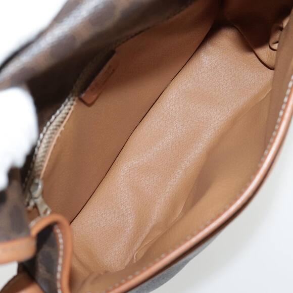 CELINE Macadam Canvas Shoulder Bag Pvc Leather Brown Gold - Picture 11 of 16